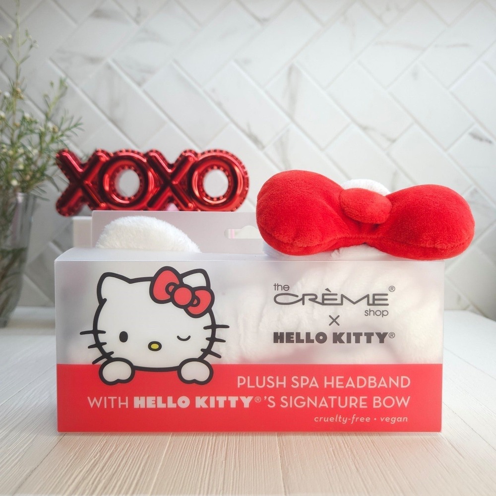 Hello Kitty Plush Spa Headband Red Bow